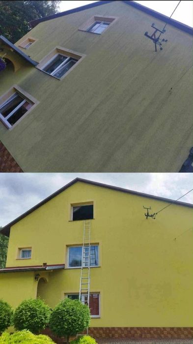 Mycie elewacji Mycie kostki brukowej Mycie dachu