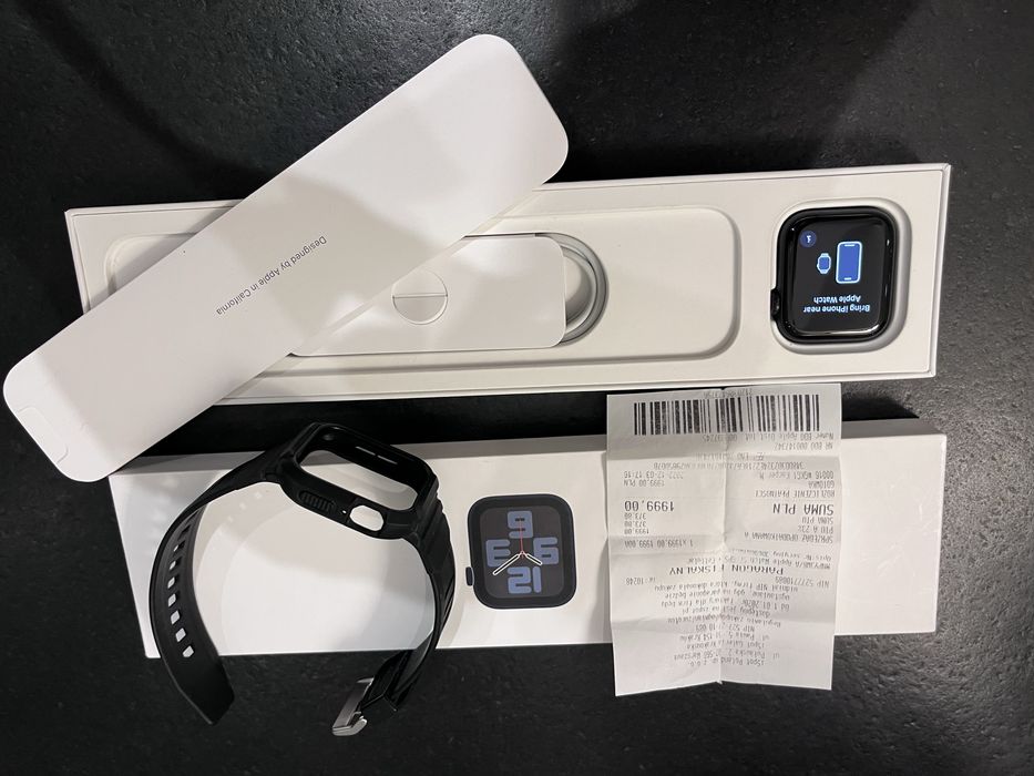 Jak NOWY Apple WatchSE2 44mm + cellular + pasek pancerny (bateria 95%)