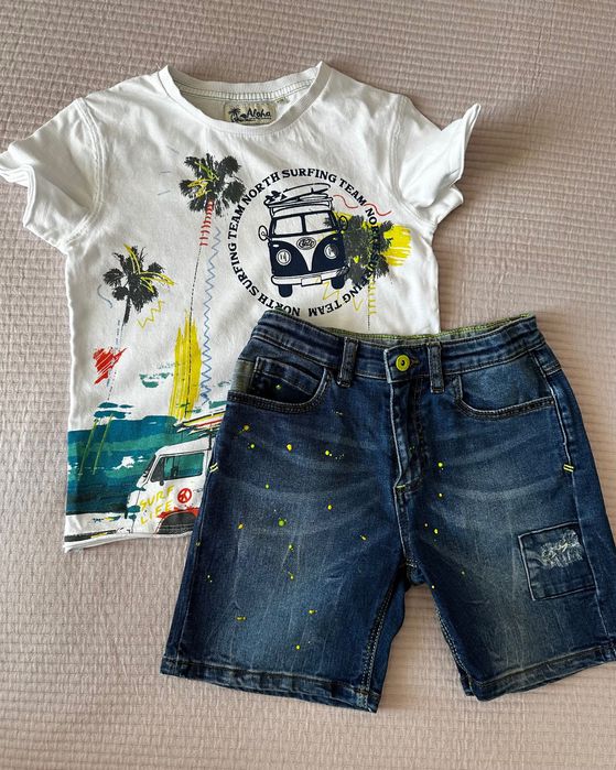 Речі одяг  літні шорти футболки Zara Original Marines  H&M 5-6 років