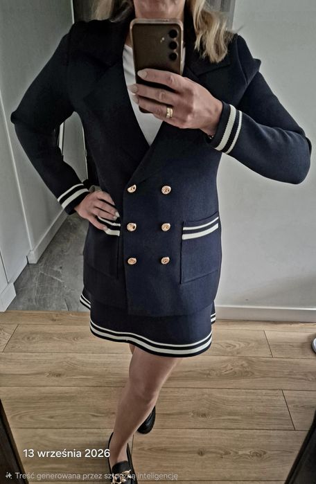 ZARA komplet marynarka+ spódniczka M
