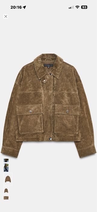 Куртка-бомбер ЗІ 100% ШКІРИ ZARA
