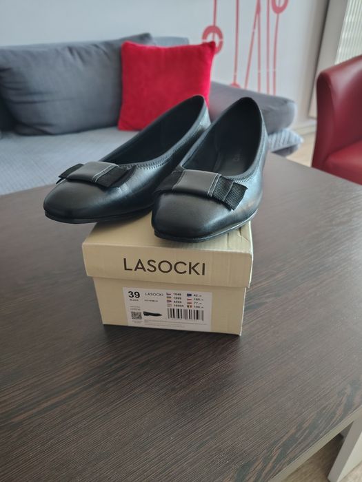 Baleriny Lasocki czarne r.39 jak nowe
