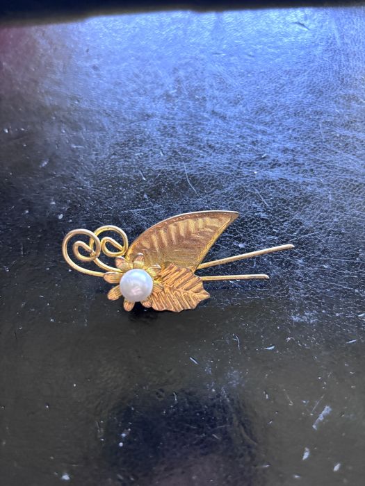 Biżuteria PRL vintage broszka