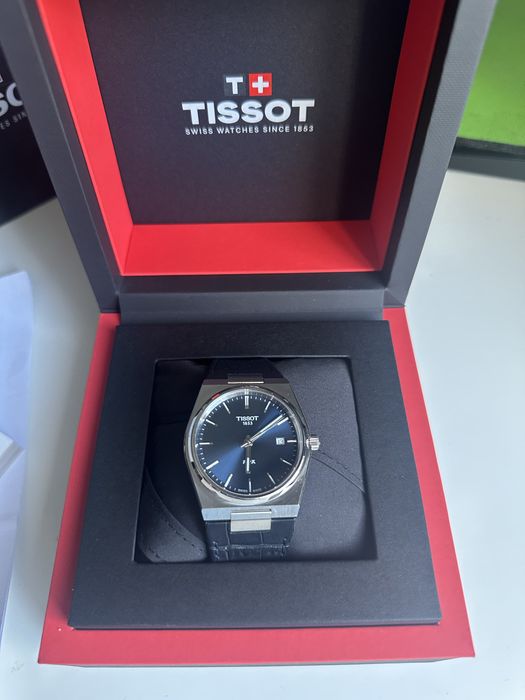 Tissot PRX 40mm granatowy stan idealny