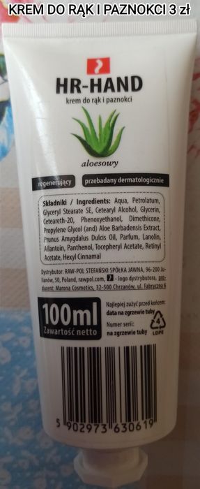 Krem do rąk aloesowy