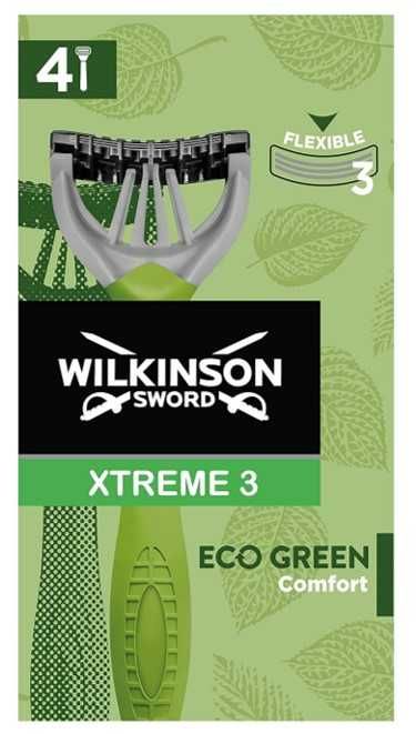 Набір однор. бритв Wilkinson Sword Xtreme 3 Eco Green 4 шт, USA.