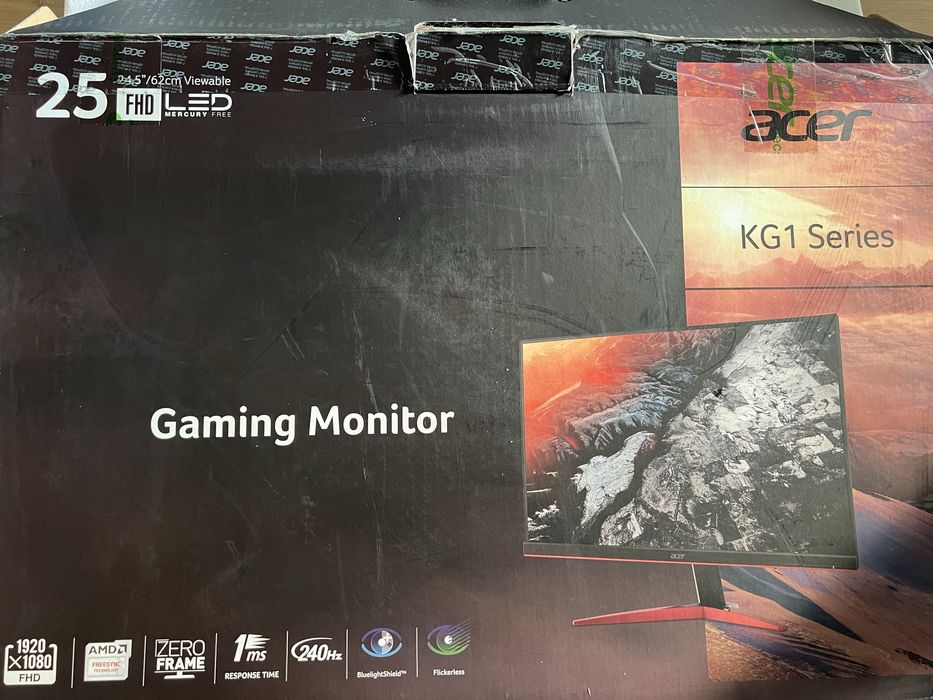 Monitor gamingowy Acer KG251Q 24.5” 240Hz 1ms FHD