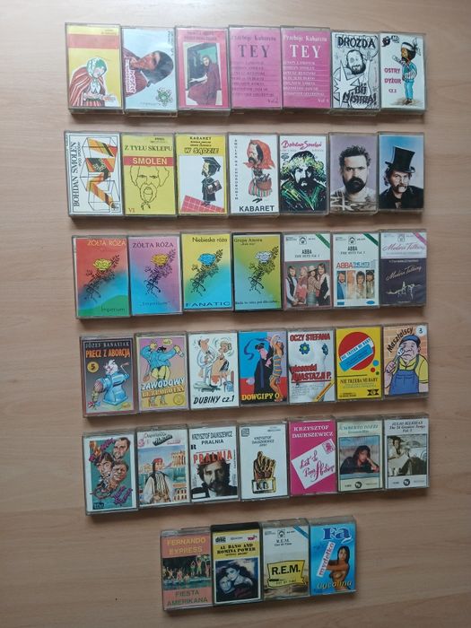 Kasety magnetofonowe kabaret i inne lata 80-90