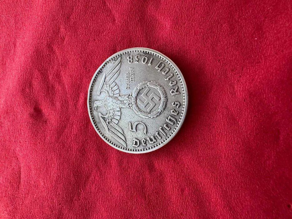 Монета 5 марок 1938 (Третий Рейх) Срібло