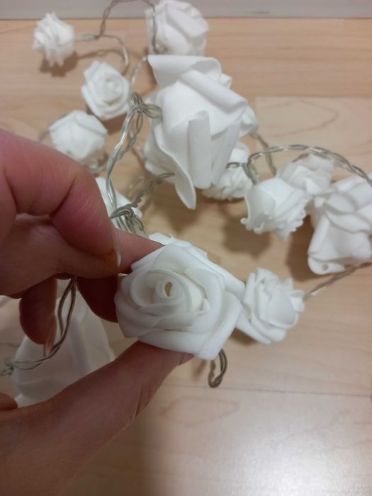 Girlanda łańcuch świetlny róże kwiaty lampki led