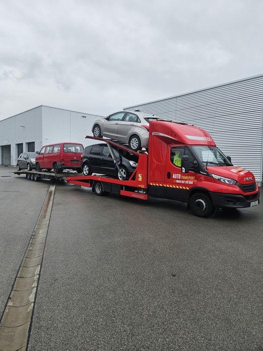 Transport samochodów laweta  Niemcy Włochy Belgia Holandia Litwa