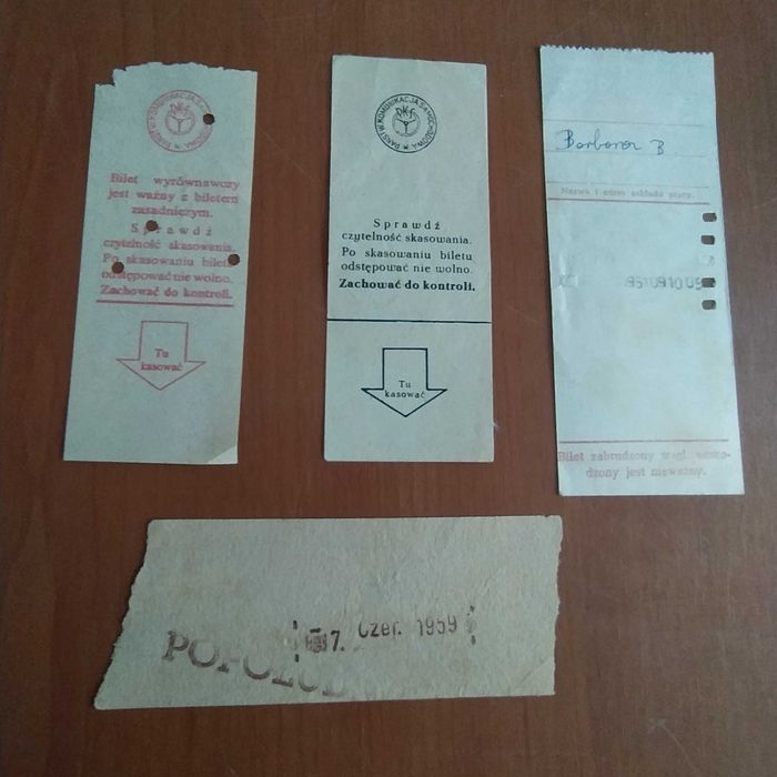 Sprzedam bilety PKS  i do cyrku z 1959r.