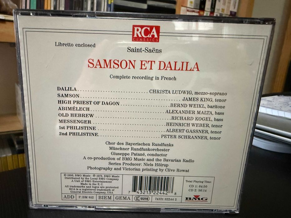 Saint-Saëns – Samson Et Dalila – C. Ludwig, J. King, B. Weikl – Patanè