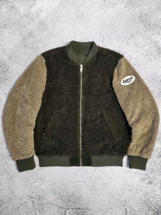 Двухсторонний бомбер шерпа куртка Diesel alpha industries (L/XL)