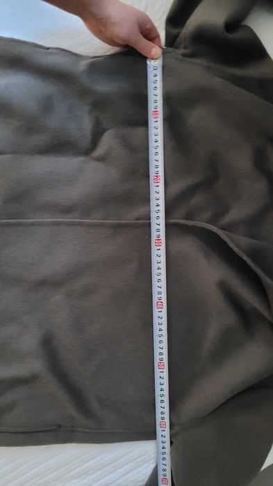 długi szary płaszcz z szalem Zara S 36 M 38 62%wełna wool luźny
