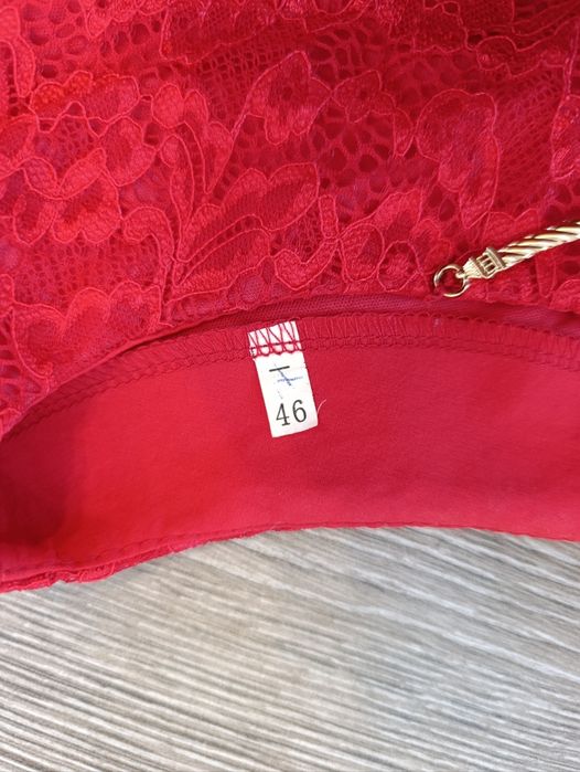 Жіноча сукня, довга, святкова, червона, топ і спідниця