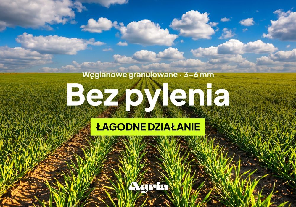 Wapno nawozowe granulowane węglanowe pod rzepak i zboża — do własnego rozsiewacza, bez pylenia, big bag 1 t, atest OSChR, dostawa od 1 tony