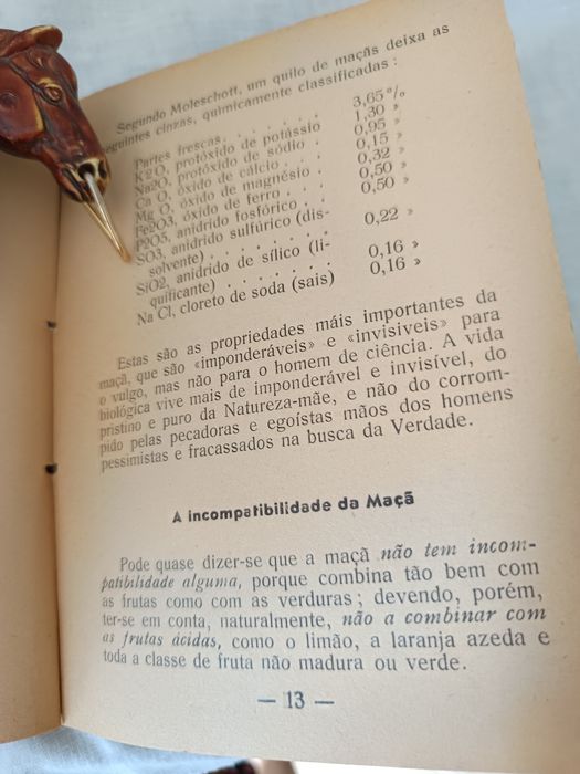 Livro antigo ,naturopatia "A maçã Salvação dos  doentes"Nicolas Capo.