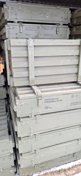 Skrzynia  drewniana wojskowa