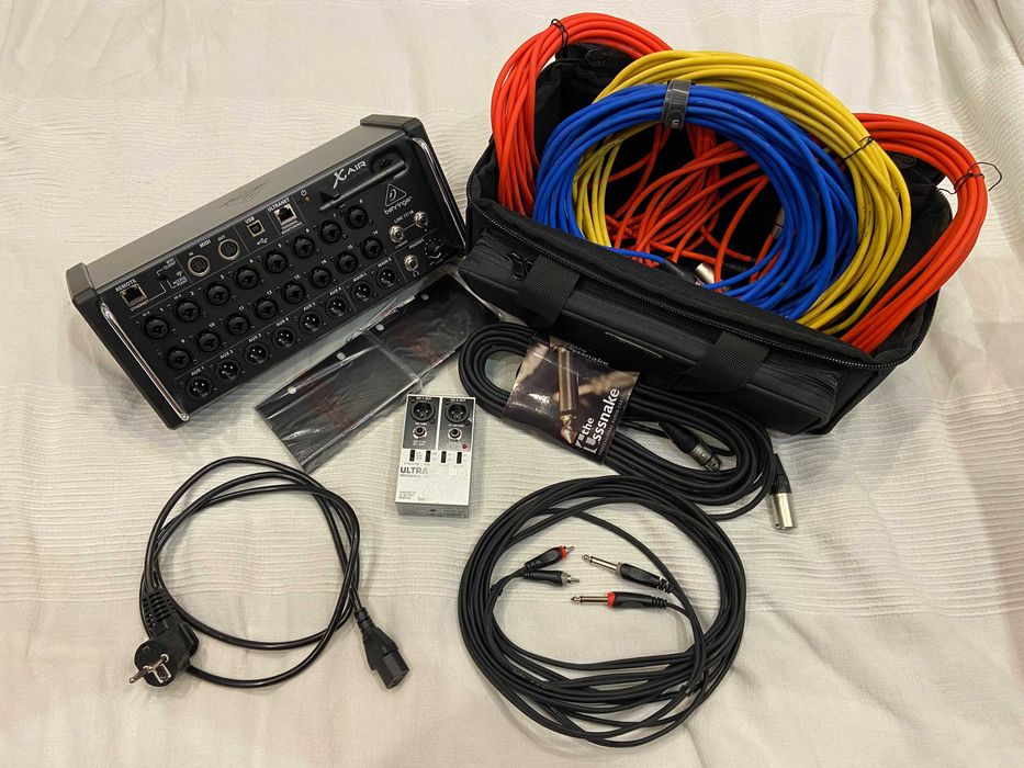 Behringer XR18 + DI20 + 5× XLR + torba – kompletny zestaw dla zespołu
