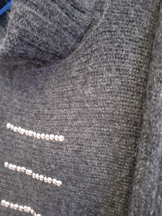 Sweter damski golf z dodatkiem wełny I moheru r M/L