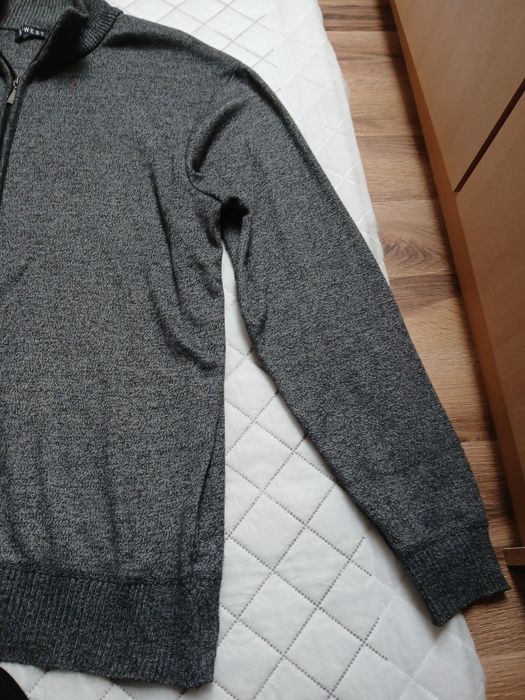 S'WEST Sweter Wełniany z kaszmirem Rozpinany 2xl-3xl