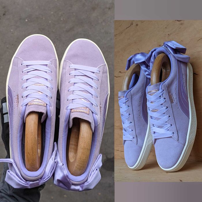 39 - Puma Suede Bow Rihanna Cat Purple Rose кеди кросівки рожеві