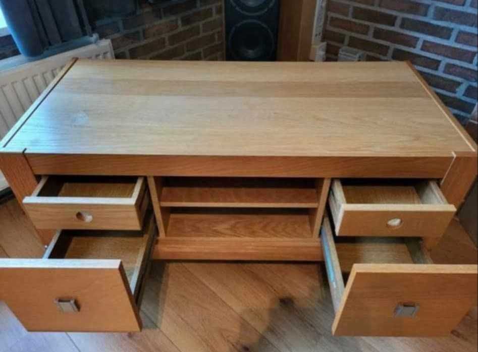 Zestaw witryna słupek szafka rtv drewniany dębowy nowoczesny FV DOWÓZ