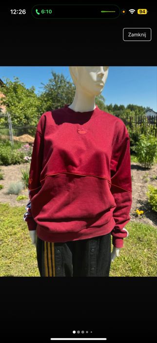 Bluza adidas bordowa