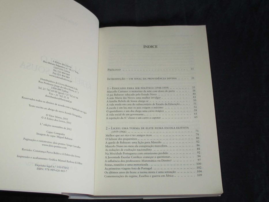 Livro Marcelo Rebelo de Sousa Vítor Matos 1ª edição