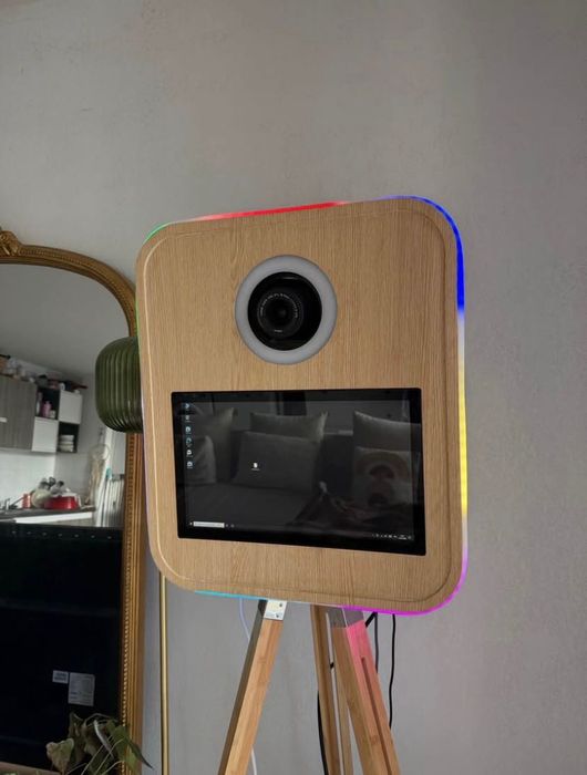 Cabine fotográfica profissional de madeira - Cabine de selfies