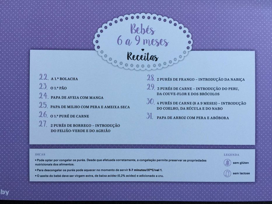 Caixa com 60 Receitas para Grávida e Bebé BIMBY