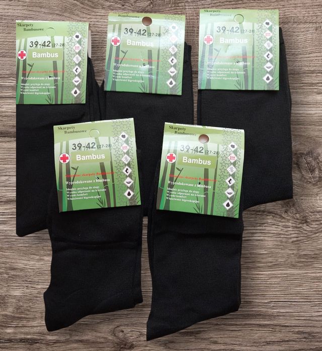 Skarpety męskie bambusowe 5 par 16 zł