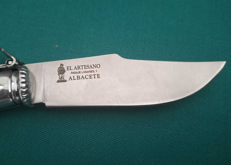 Navalha Canivete El Artesano Albacete, Sevilhana decorada, com bolsa
