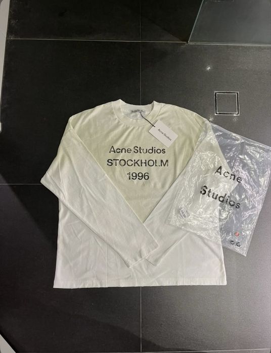 Лонгслив acne studios black акне студио лонг