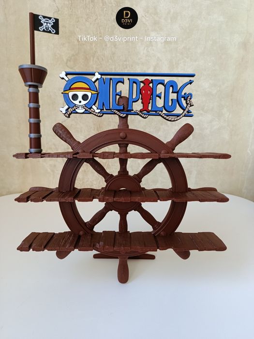 Підставка Штурвал‼️One Piece для фігурок Kinder.Поличка Ван Піс Кіндер