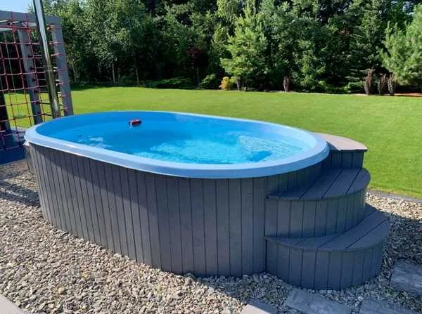 Nowoczesny basen z obudową - 4 sezonowy - podgrzewana woda - raty 0%