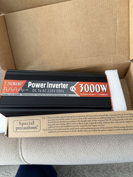 Инвертор  NCKOU  3000W! . 12/220V. Чистый синус. В наличии.