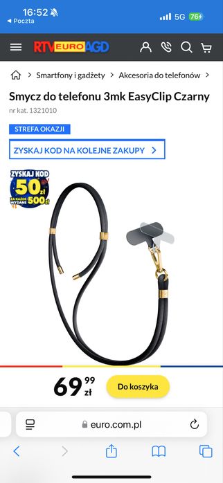Smycz do telefonu 3mk EasyClip