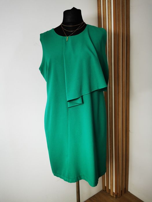 M-47 modas sukienka elegancka wizytowa wesele chrzest 46-48 xxxl 4xl