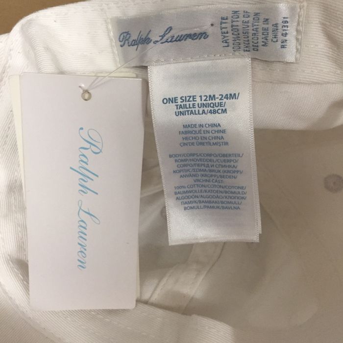 Czapka z daszkiem Polo Ralph Lauren 12/24 48 cm Nowa Biała