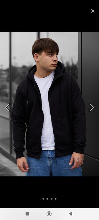 Худі Staff zip basic black fleece (m)