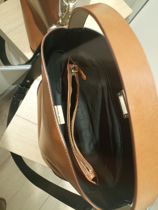 Mala Parfois Tam. M Branca e Castanha