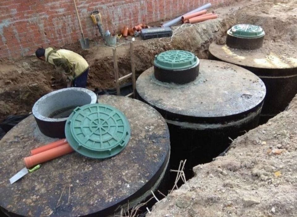 Септик під ключ | Копка котловану та підключення М500, 10,12,15 м3