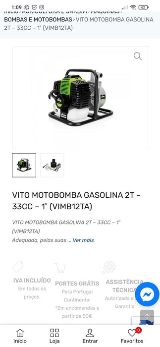 Moto bomba  a gasolina