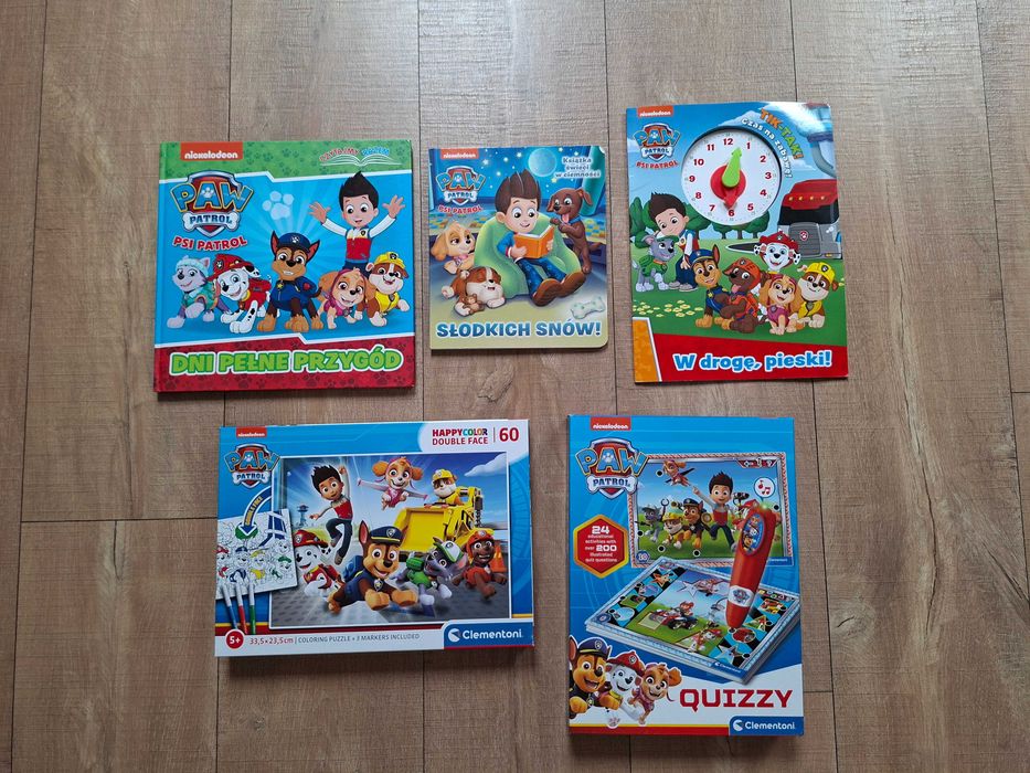 Puzzle Psi Patrol, książki Psi Patrol