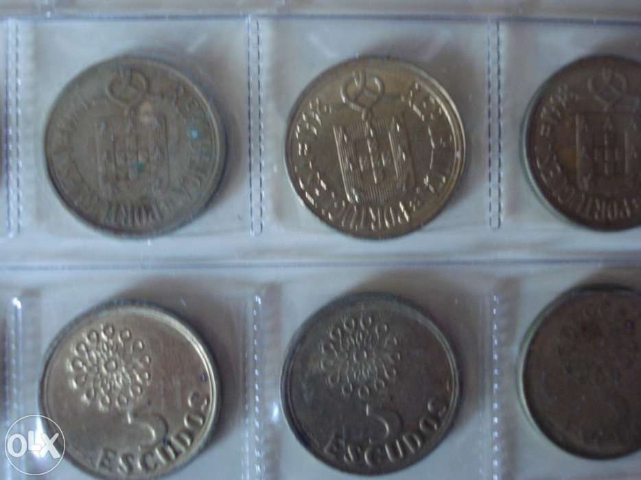 Lote Moedas 5 Escudos
