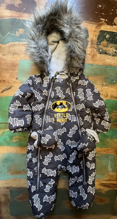 Zimowy gruby kombinezon pajac chłopięcy BATMAN r 80