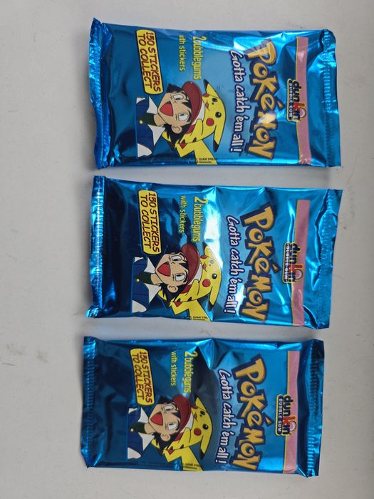 Oryginalne saszetki pokemon dunkin naklejka guma