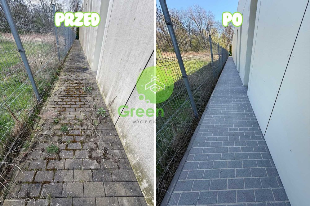 Mycie kostki brukowej/elewacji/dachu (podjazdy, tarasy, dachówka itd.)